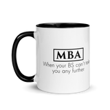 ThoughtXPress Funny MBA Graduation Mug – “When Your BS Can’t Take You Any Further” Color Coffee Cup