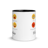 ThoughtXPress PhD Mug (emoji-colors) "PhD Feelings"