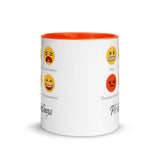 ThoughtXPress PhD Mug (emoji-colors) "PhD Feelings"