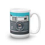 ThoughtXPress Camera Illustration Photographer's Mug - Gray & Blue