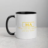 ThoughtXPress MA Mug (yellow) "When your BS can't take you any further"