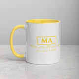 ThoughtXPress MA Mug (yellow) "When your BS can't take you any further"